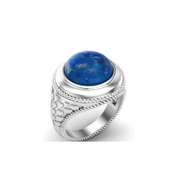 Bague lapis lazuli argent Roma